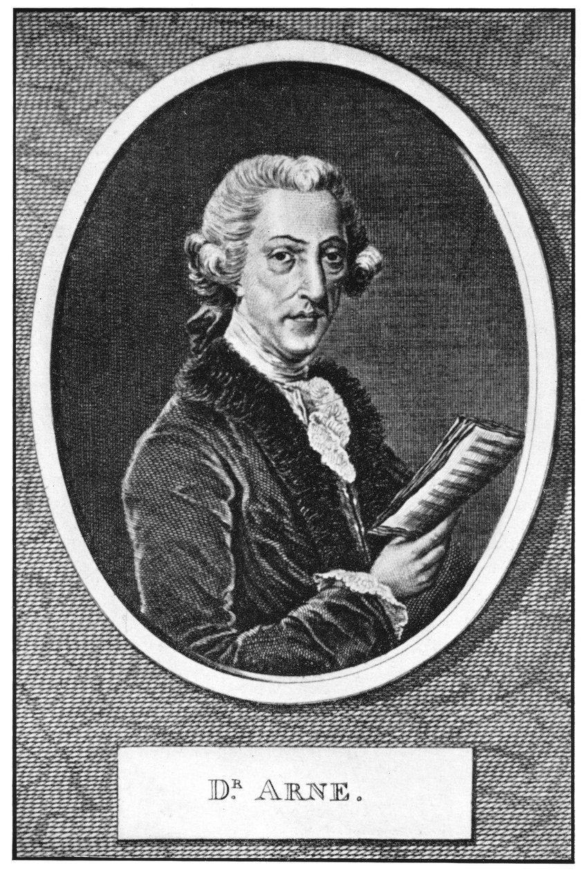 Thomas Augustine Arne 1710-1778, İngiliz besteci by Unbekannt