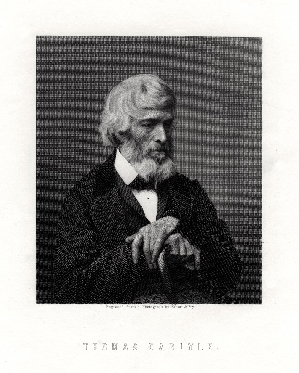 Thomas Carlyle, İskoç deneme yazarı, hicivci ve tarihçi, 19. yüzyılın ortaları by Unbekannt