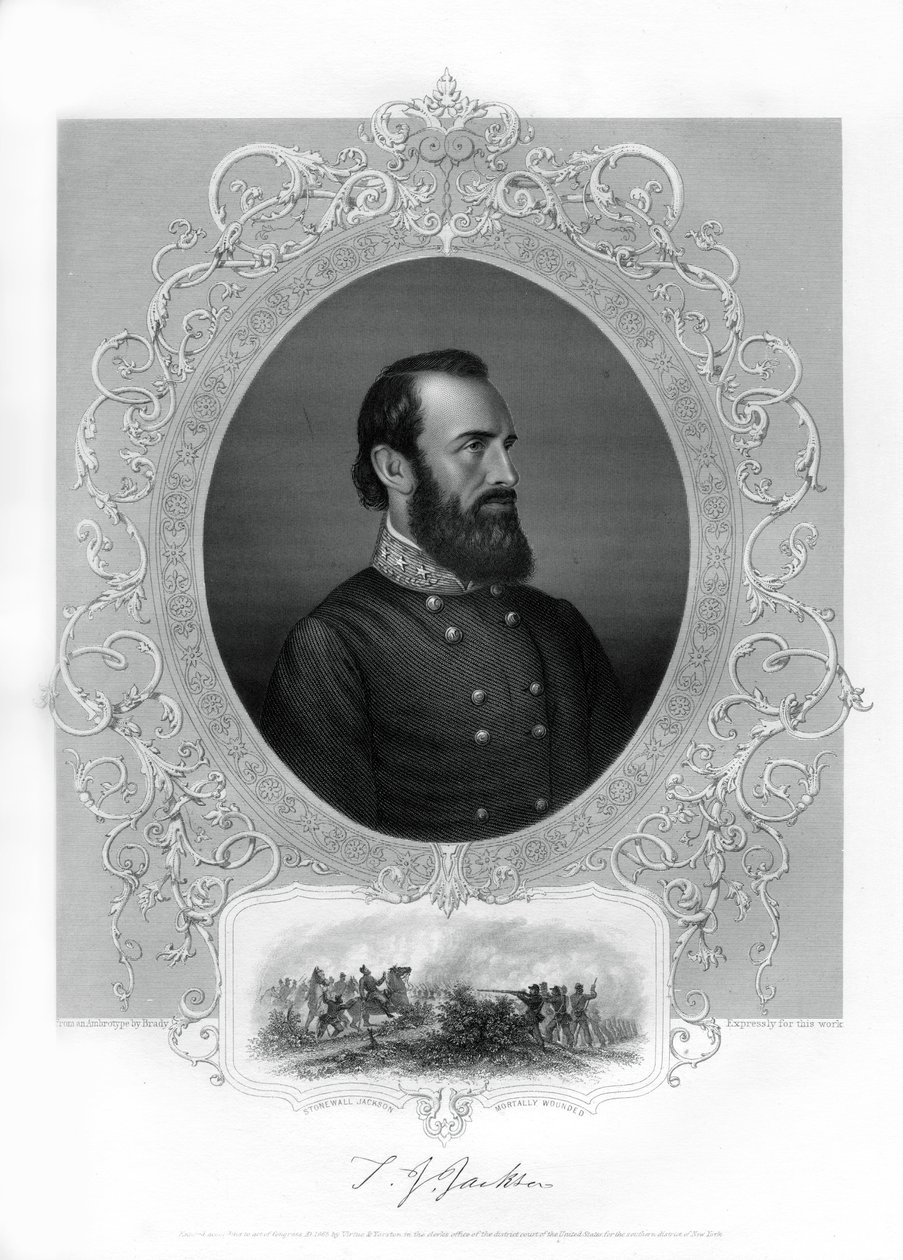 Thomas Jonathan Stonewall Jackson, Amerikan İç Savaşı sırasında Konfederasyon generali, 1862-1867 by Unbekannt