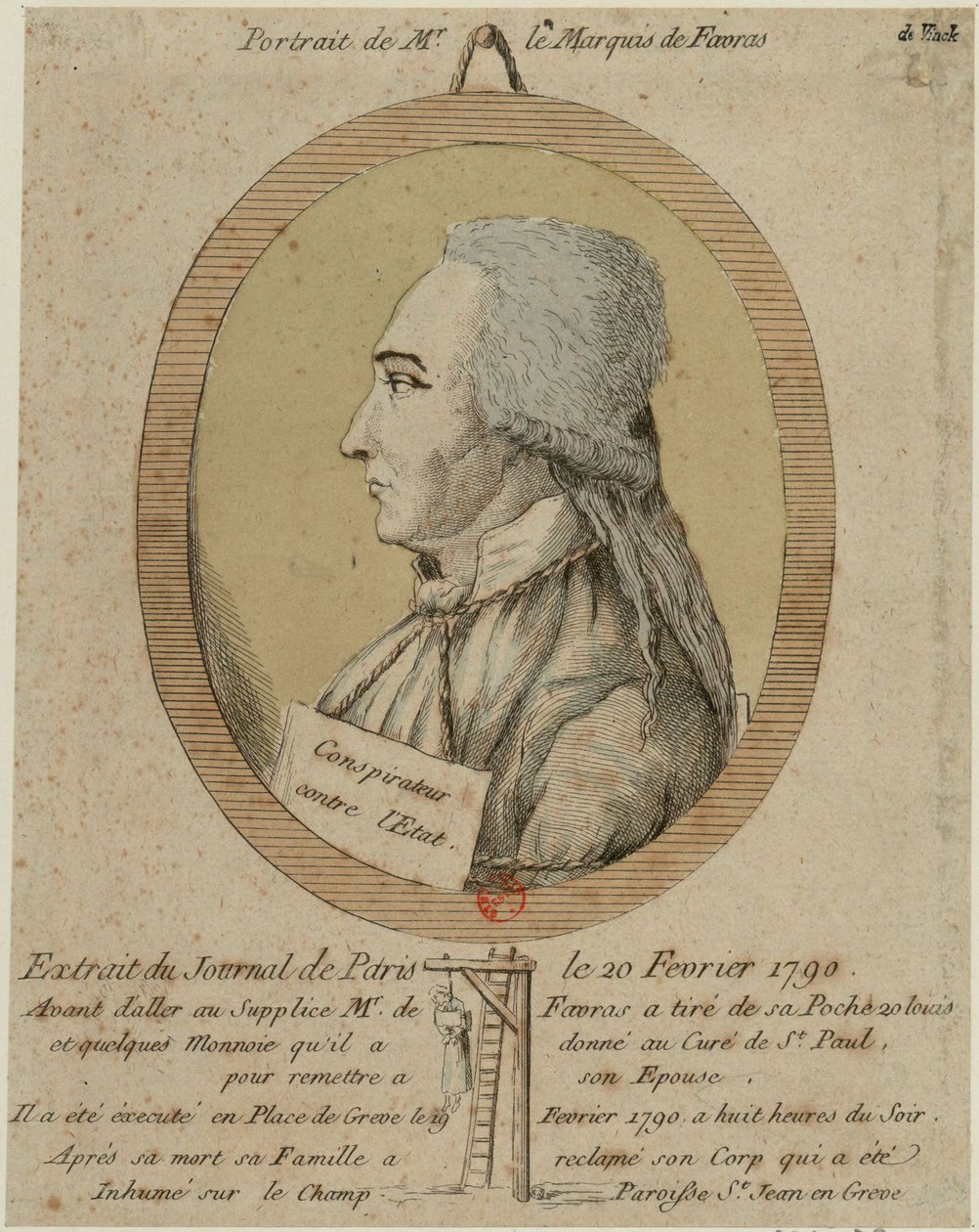 Thomas de Mahy, Marki de Favras 1744-1790. 20 Şubat 1790, 1790 tarihli Journal de Paris