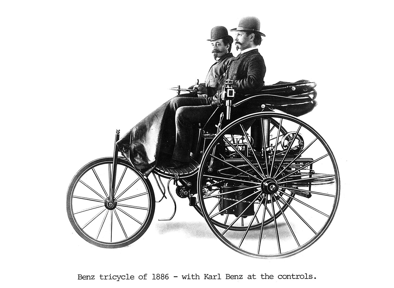Üç tekerlekli Benz motorlu araba, 1886 by Unbekannt