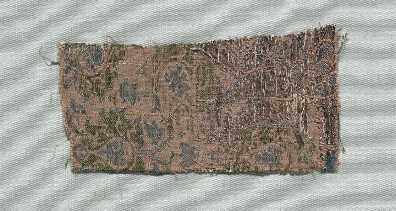 İtalyan Gotik İpeğinin Üç Parçası, 1350-1399. by Unbekannt