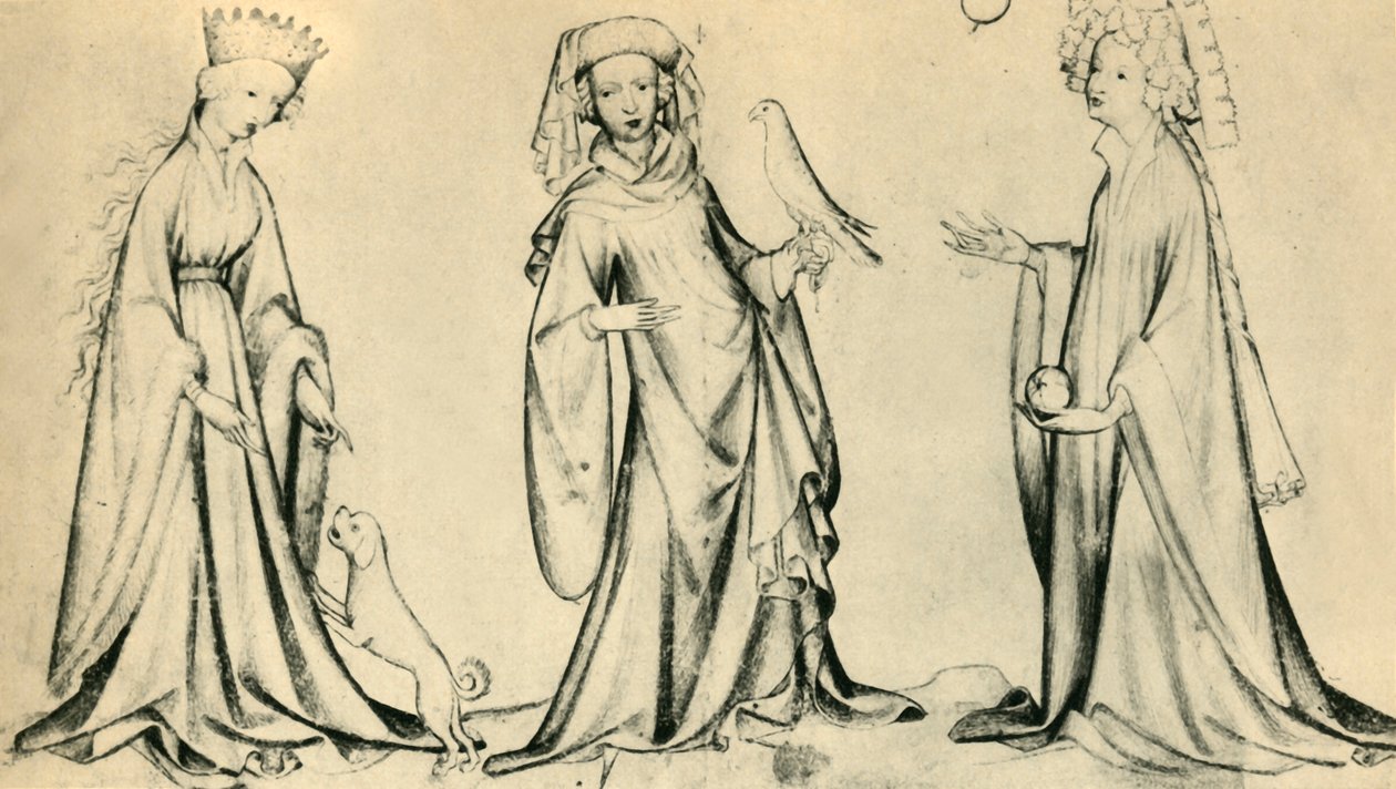 Üç genç kadın, c1400, 1943. by Unbekannt