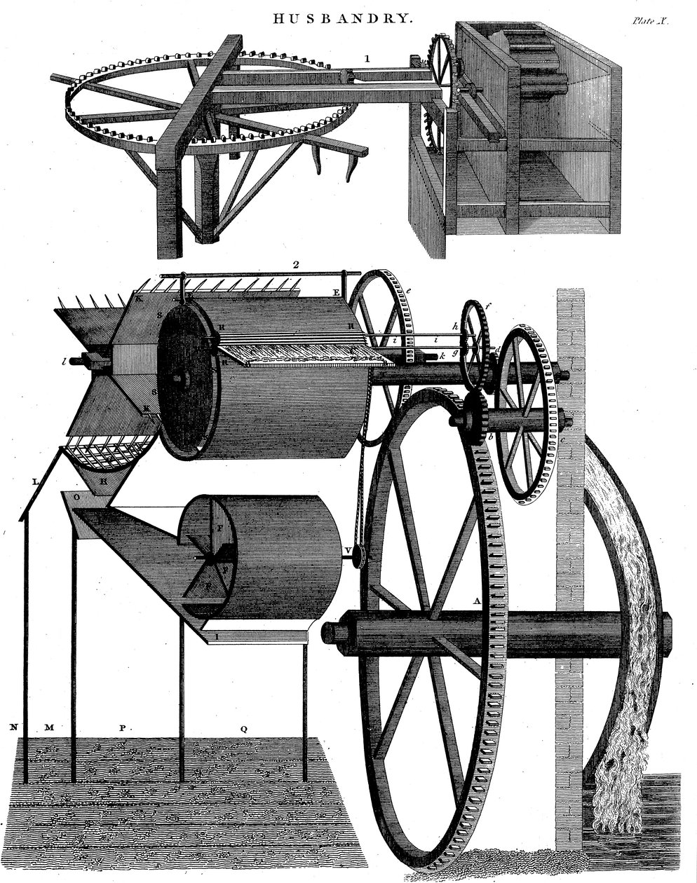 Harman makinesi Andrew Meikle, İskoç mucit ve değirmenci, 1811 by Unbekannt