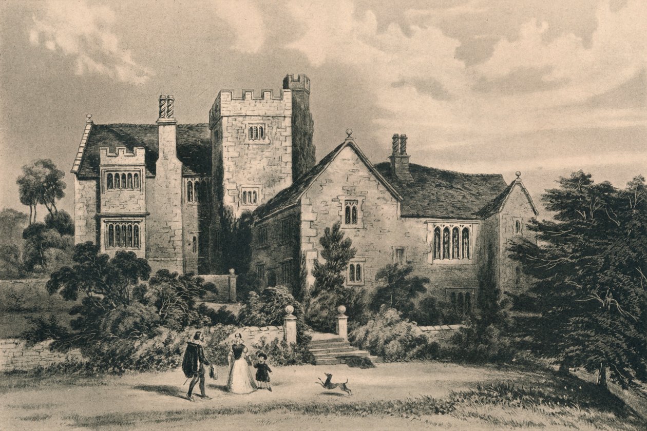 Throwley Salonu, Staffordshire, 1915 by Unbekannt