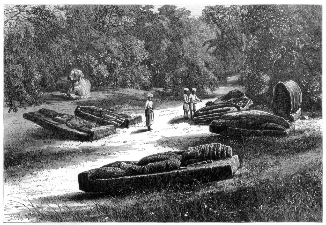 Gond Rajahs Mezarları, Chanda, Orta Hindistan, 1875 by Unbekannt