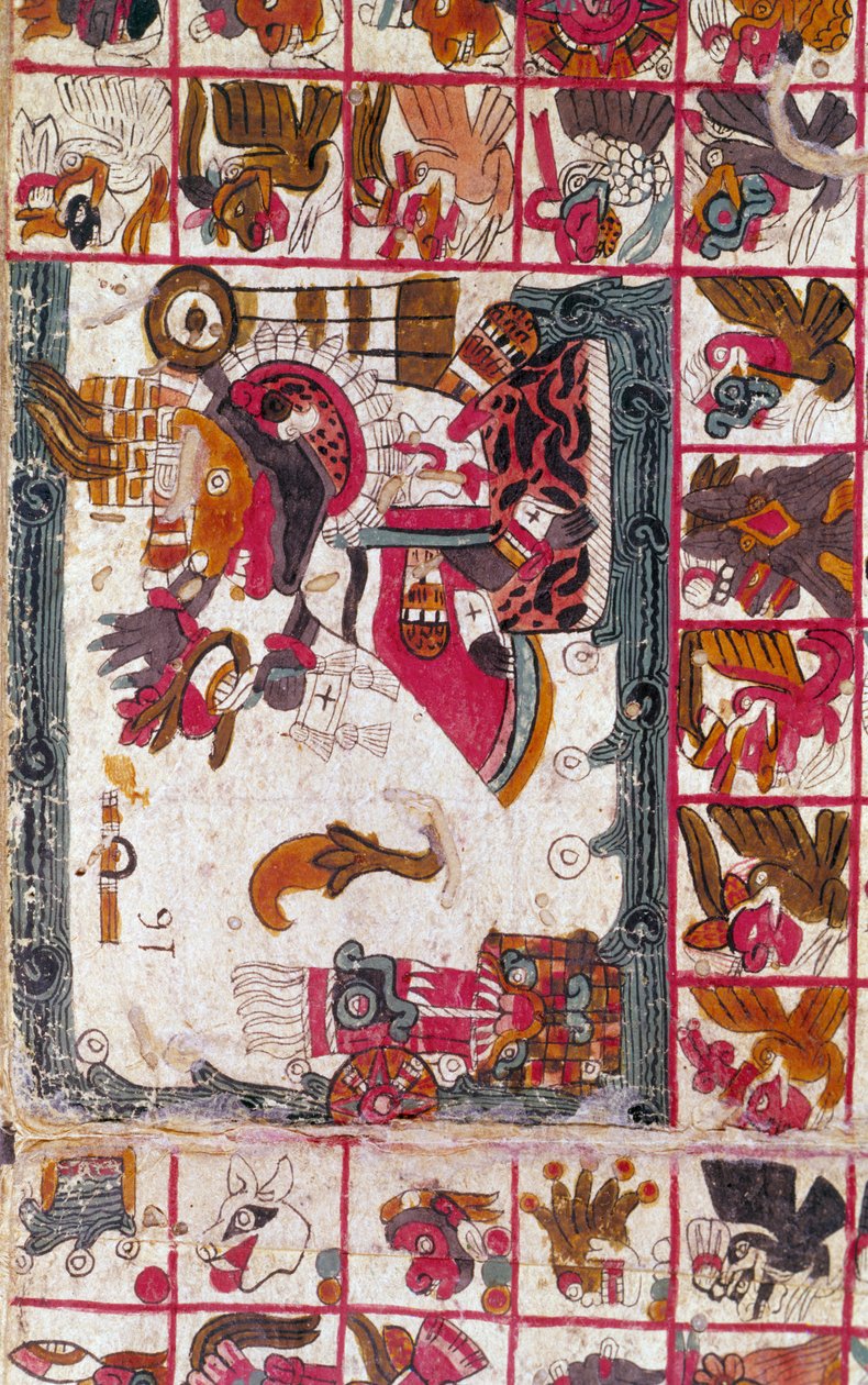 Tonalamatl Aubin, Folio 16, 15. yüzyıl by Unbekannt