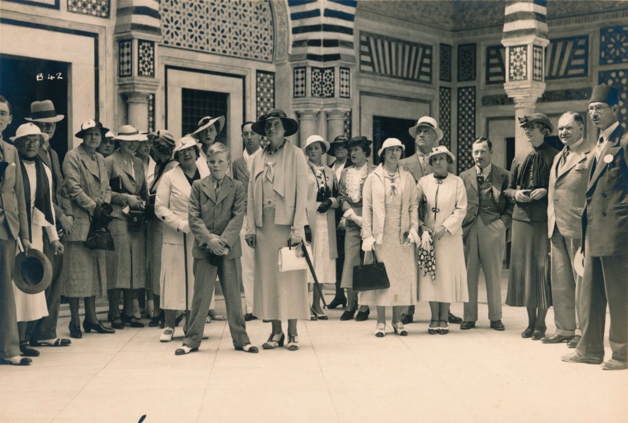 Turistler, muhtemelen Sidi Bou Said, Tunus, 1936