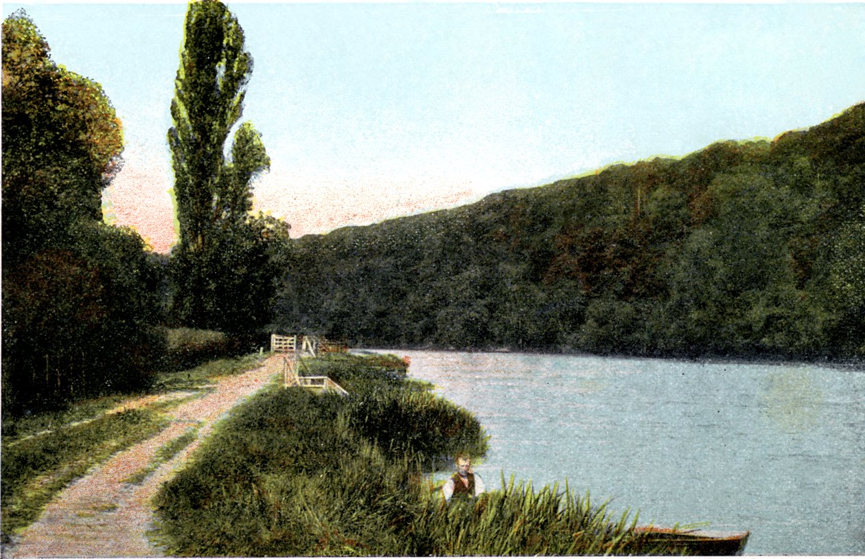 Thames, Maidenhead, Berkshire, 20th Century yanında çekme yolu by Unbekannt