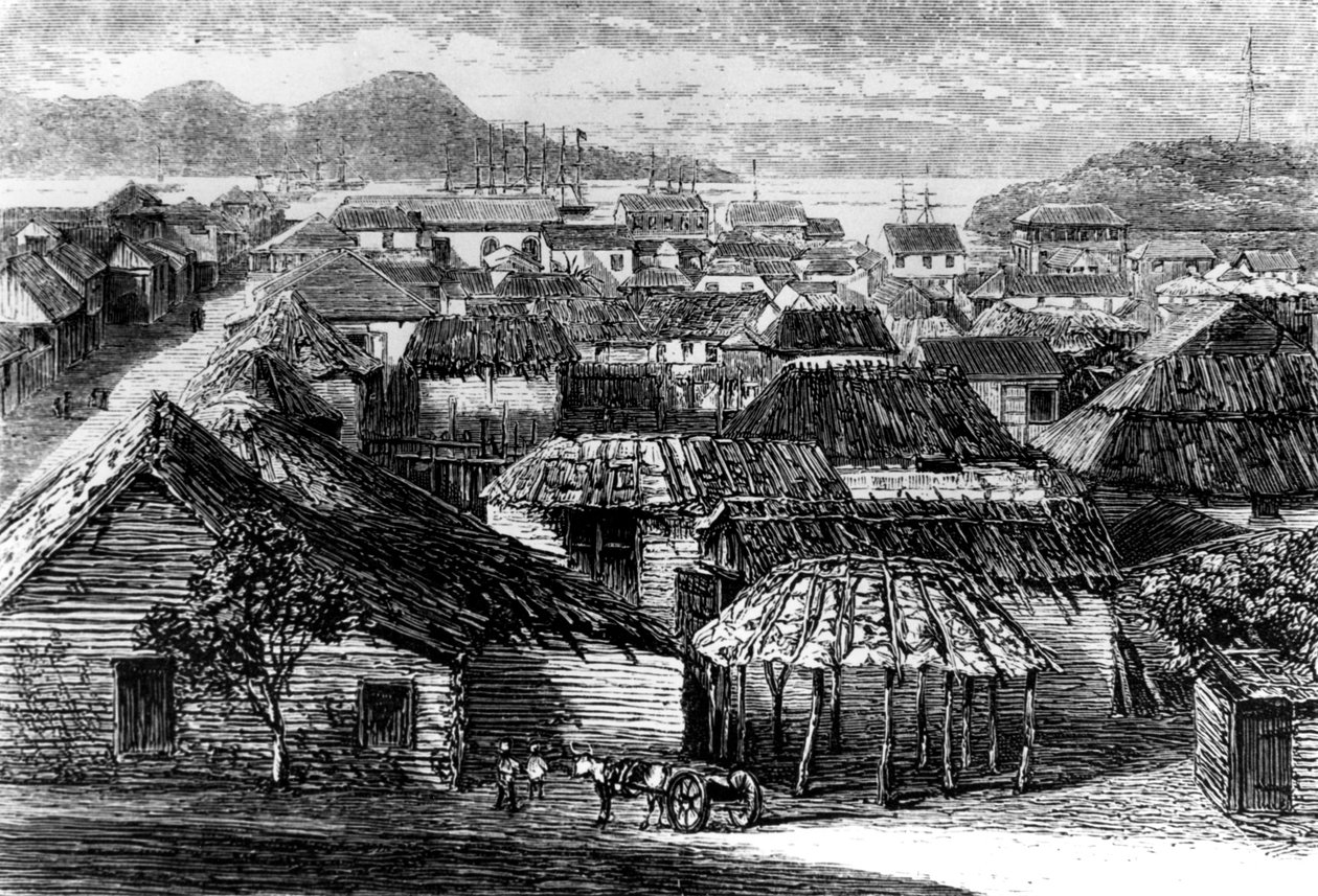 Puerto Plata kasabası ve körfezi, Santo Domingo, 1873 by Unbekannt