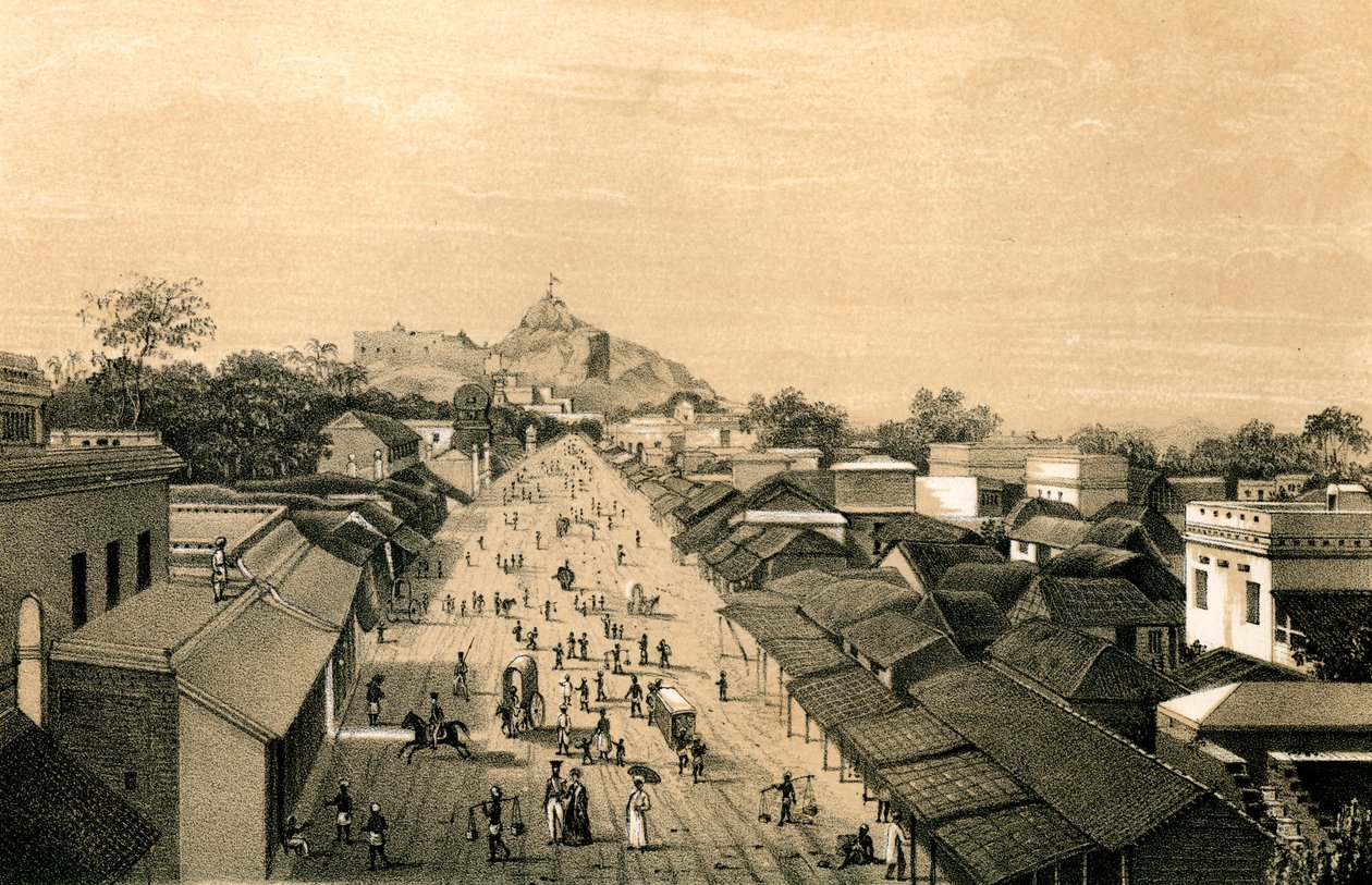 Trichinopoly Kasabası ve Kalesi, Hindistan, 1847 by Unbekannt