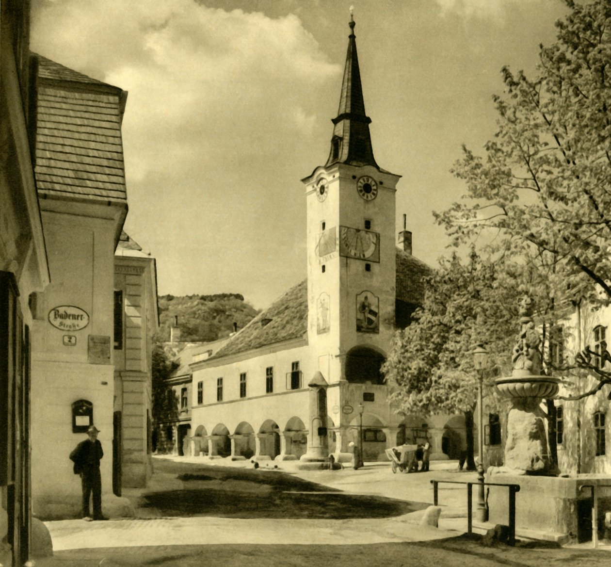 Belediye binası, Gumpoldskirchen, Mödling, Aşağı Avusturya, c1935. by Unbekannt