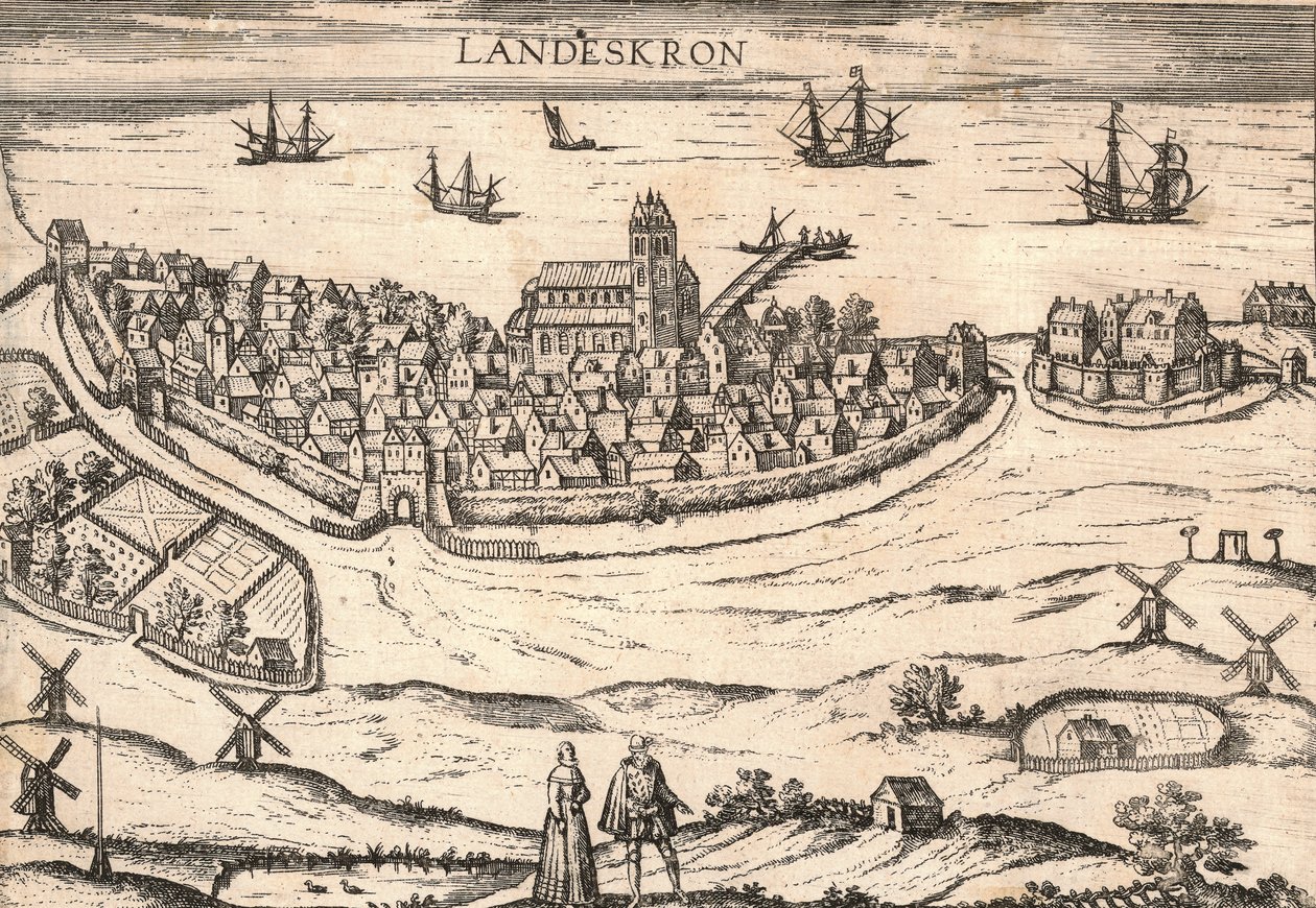 Landskrona Kasabası, İsveç, 1580