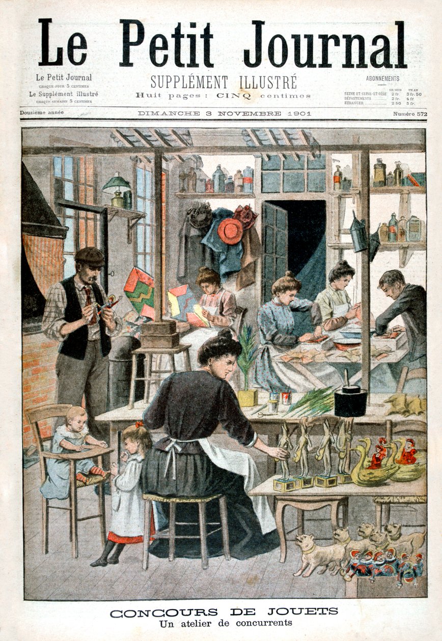 Oyuncak yapımı yarışması: yarışmacıların atölyesi, 1901 by Unbekannt
