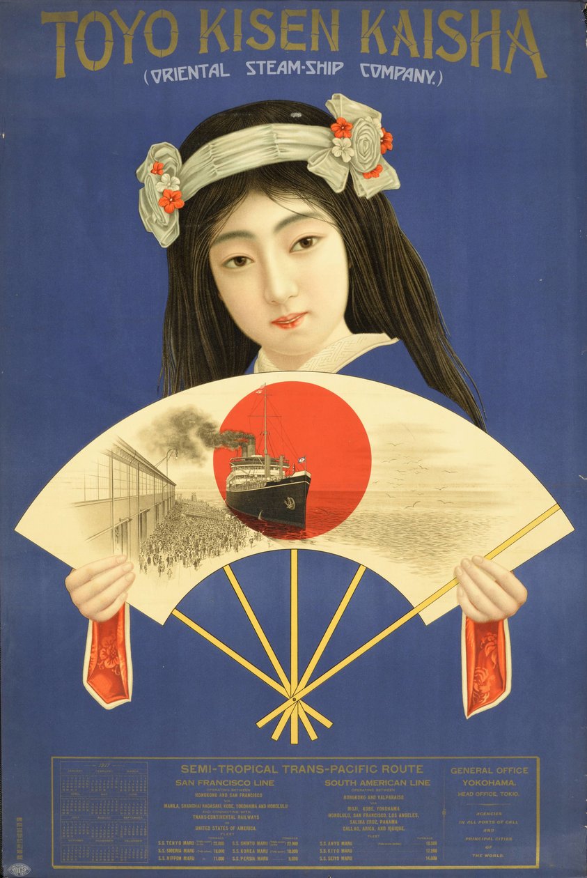 Toyo Steamship Company-Orienta l S Thea m Company, Yokohama, 1917. by Unbekannt