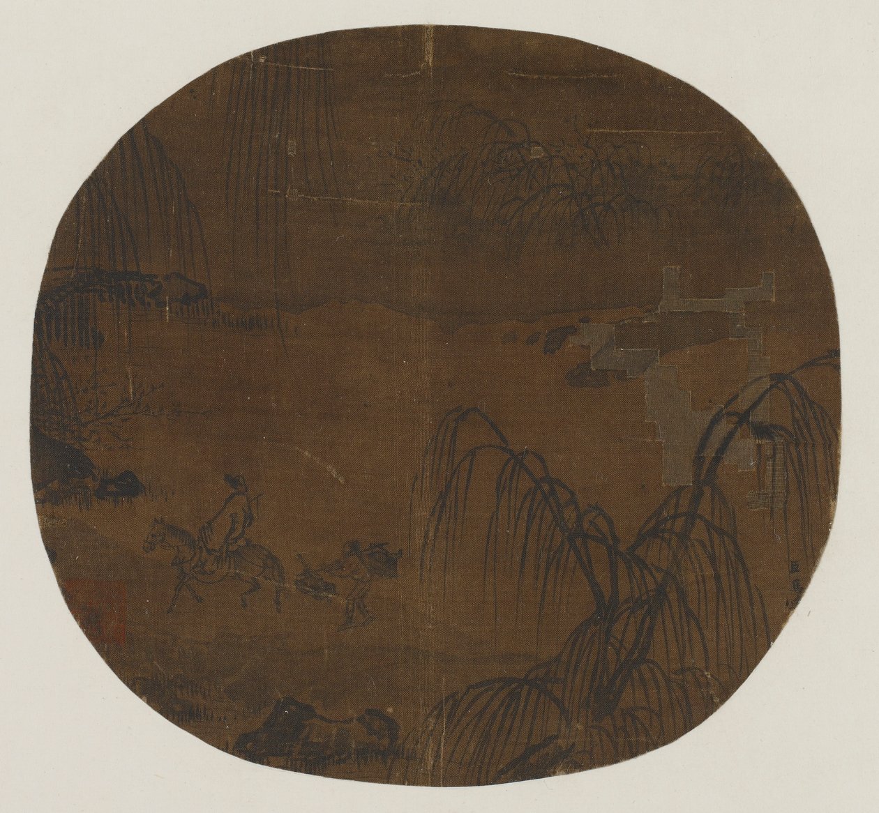 Söğüt ağaçlarının altındaki yolcular, Yuan veya Ming hanedanı, 1279-1644. by Unbekannt