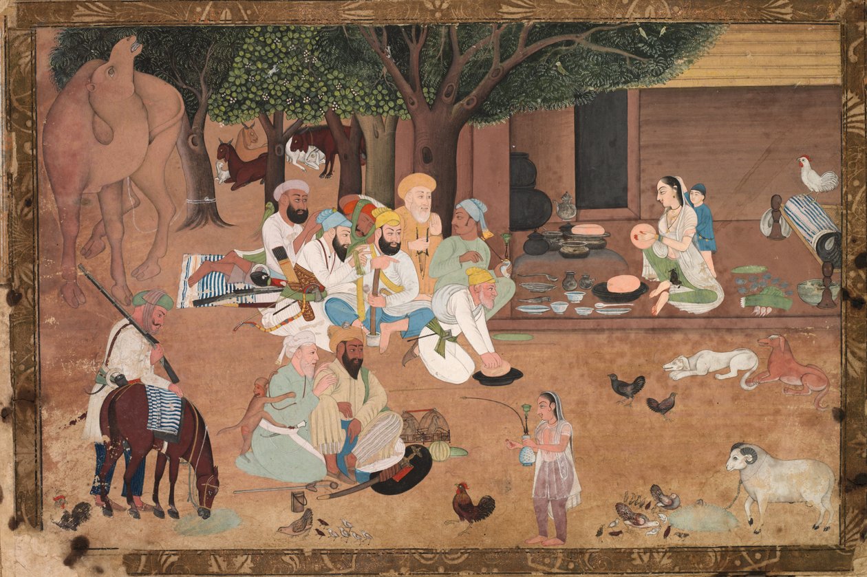 Çiftlikte Duran Gezici Savaşçılar, c. 1800. by Unbekannt