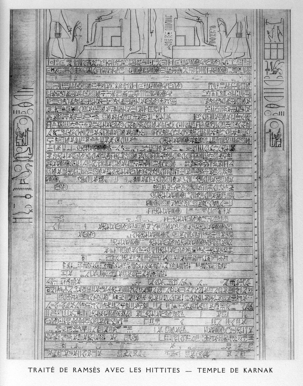 Ramses Antlaşması ve Hitit Halkı, Karnak Tapınağı, 19. yüzyıl by Unbekannt