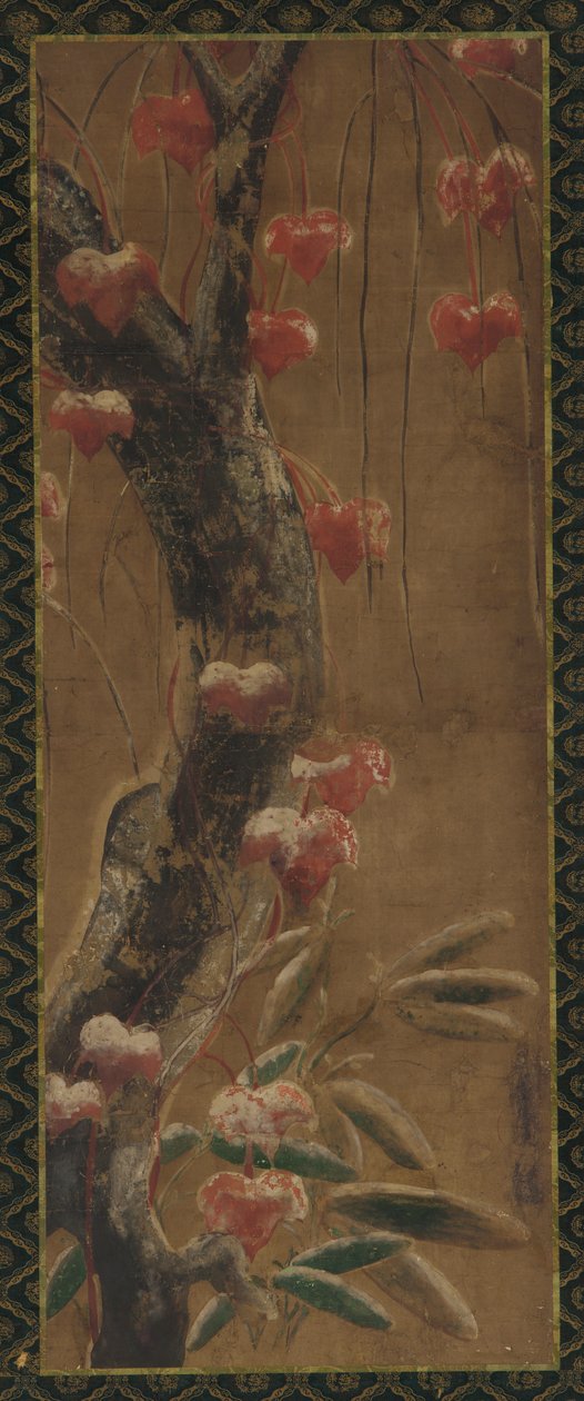 Ağaç, sonbahar asması ve kar, Edo dönemi, 1615-1868. by Unbekannt