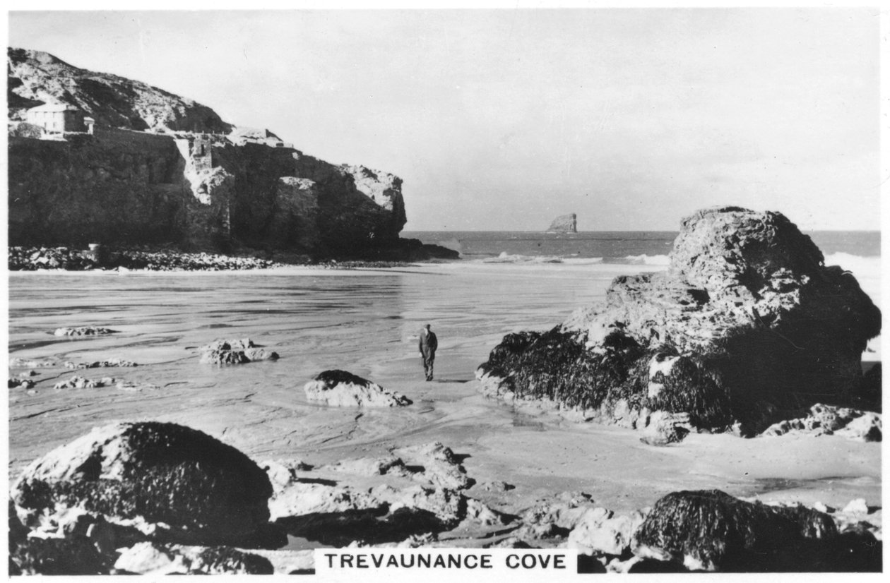 Trevaunance Koyu, Cornwall Sahili, 1937 by Unbekannt