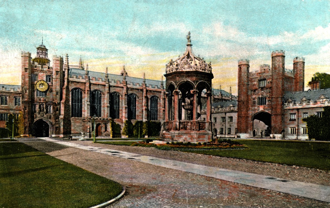 Trinity College çeşmesi, Cambridge, Cambridgeshire, 19. yüzyılın sonlarında by Unbekannt