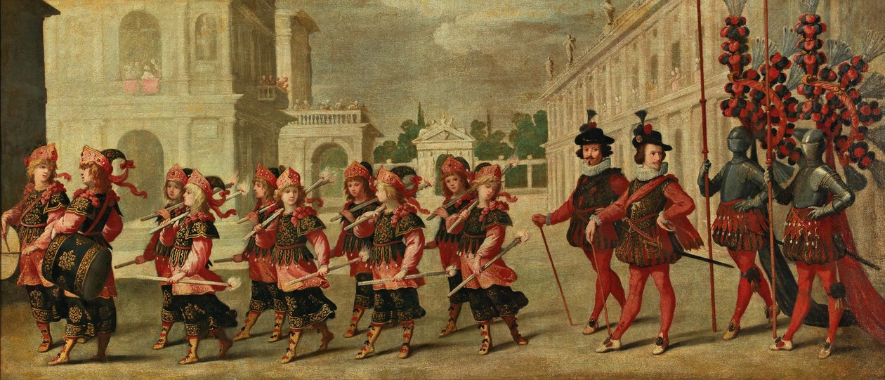 Malta Nişanı ve Santiago de Compostela Nişanı şövalyeleri ile zafer alayı by Unbekannt