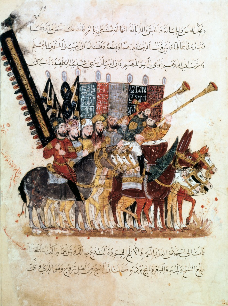 Dini bir törende atlı birliği, c1240 by Unbekannt