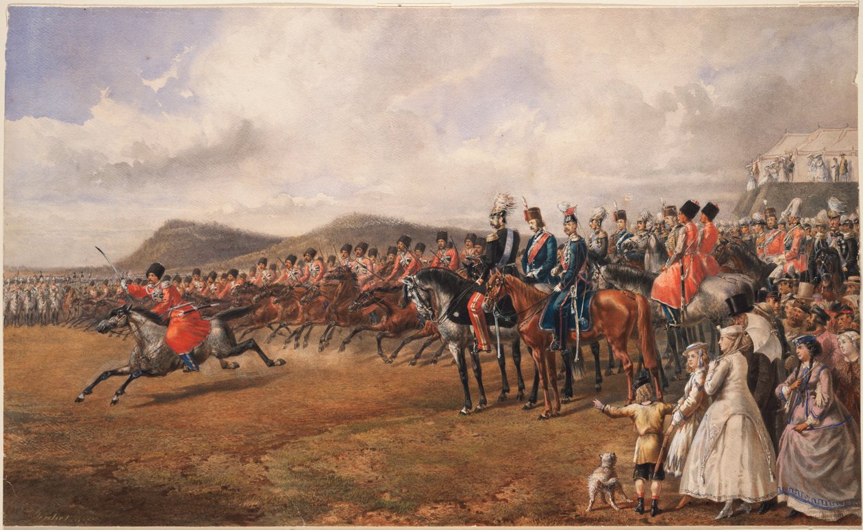 Çar Alexander II birlikleri gözden geçiriyor, 1867 by Unbekannt