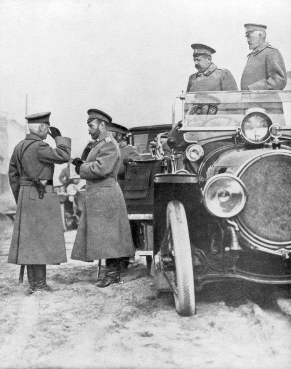 Çar Nicholas II Rus cephesini ziyaret ediyor, Mayıs 1915 by Unbekannt