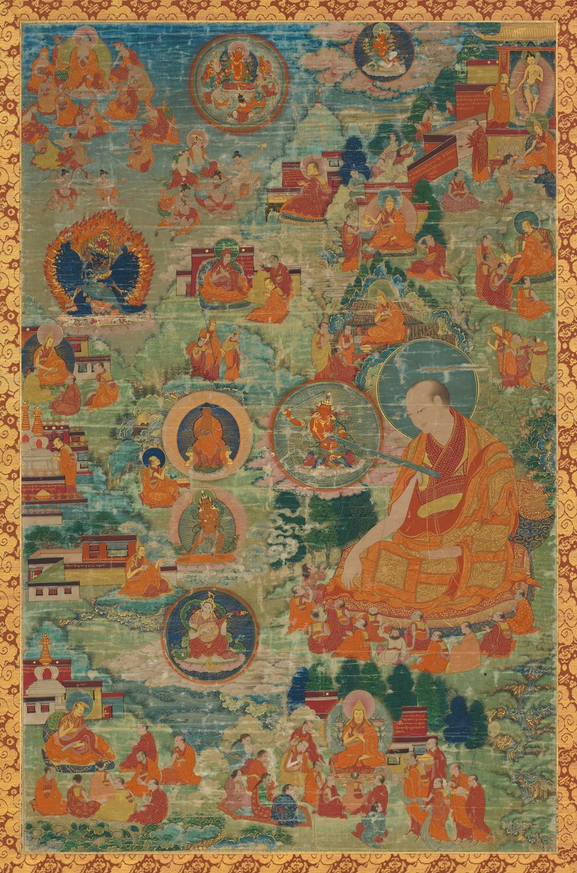Tsong-kha-pa ve hayatından sahneler, 18. yüzyıl. by Unbekannt
