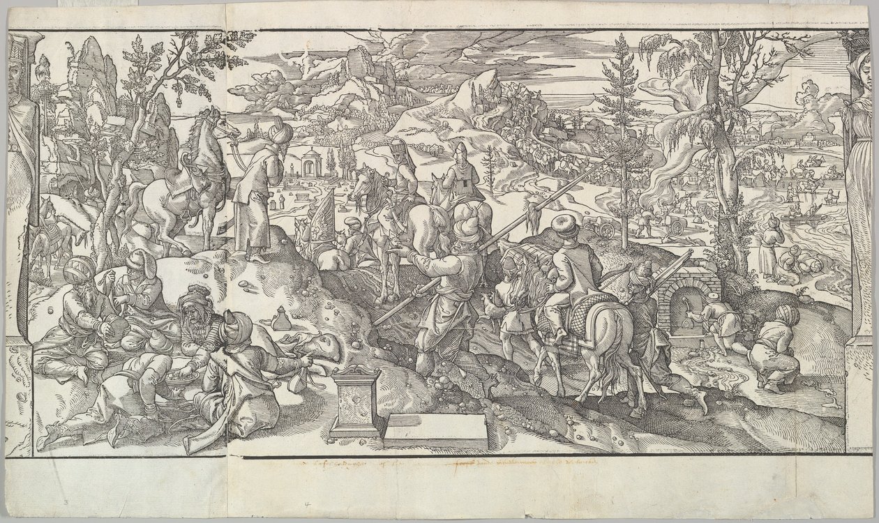Frizden Dinlenen Türk Askerleri Ces Moeurs et fachons de faire de Turcz Gümrük ..., 1553. by Unbekannt