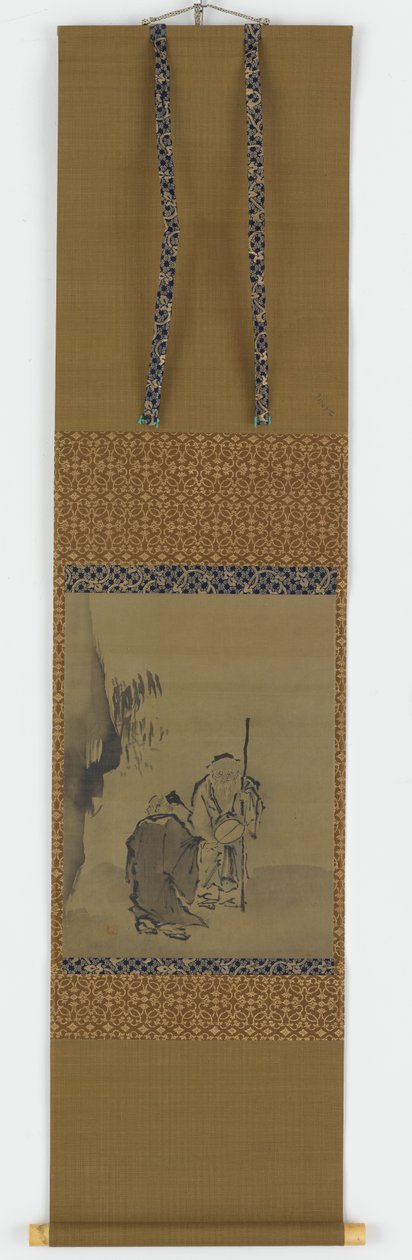 Sarkan bir kayanın yanında iki Çinli bilge, Edo dönemi, 1615-1868. by Unbekannt