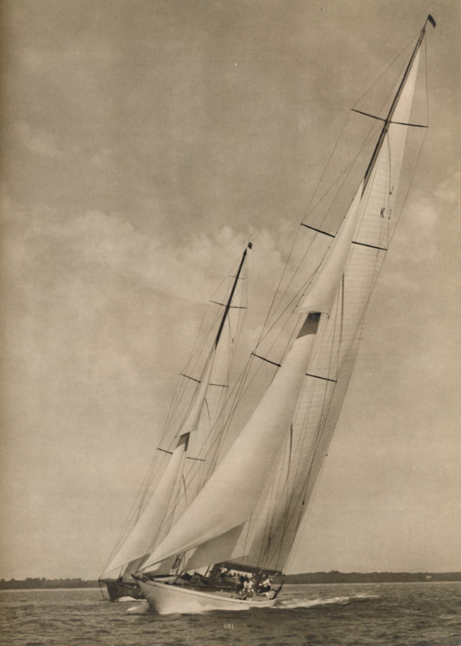 Heyecan verici bir yarışmada İki Ünlü Yat, 1936 by Unbekannt