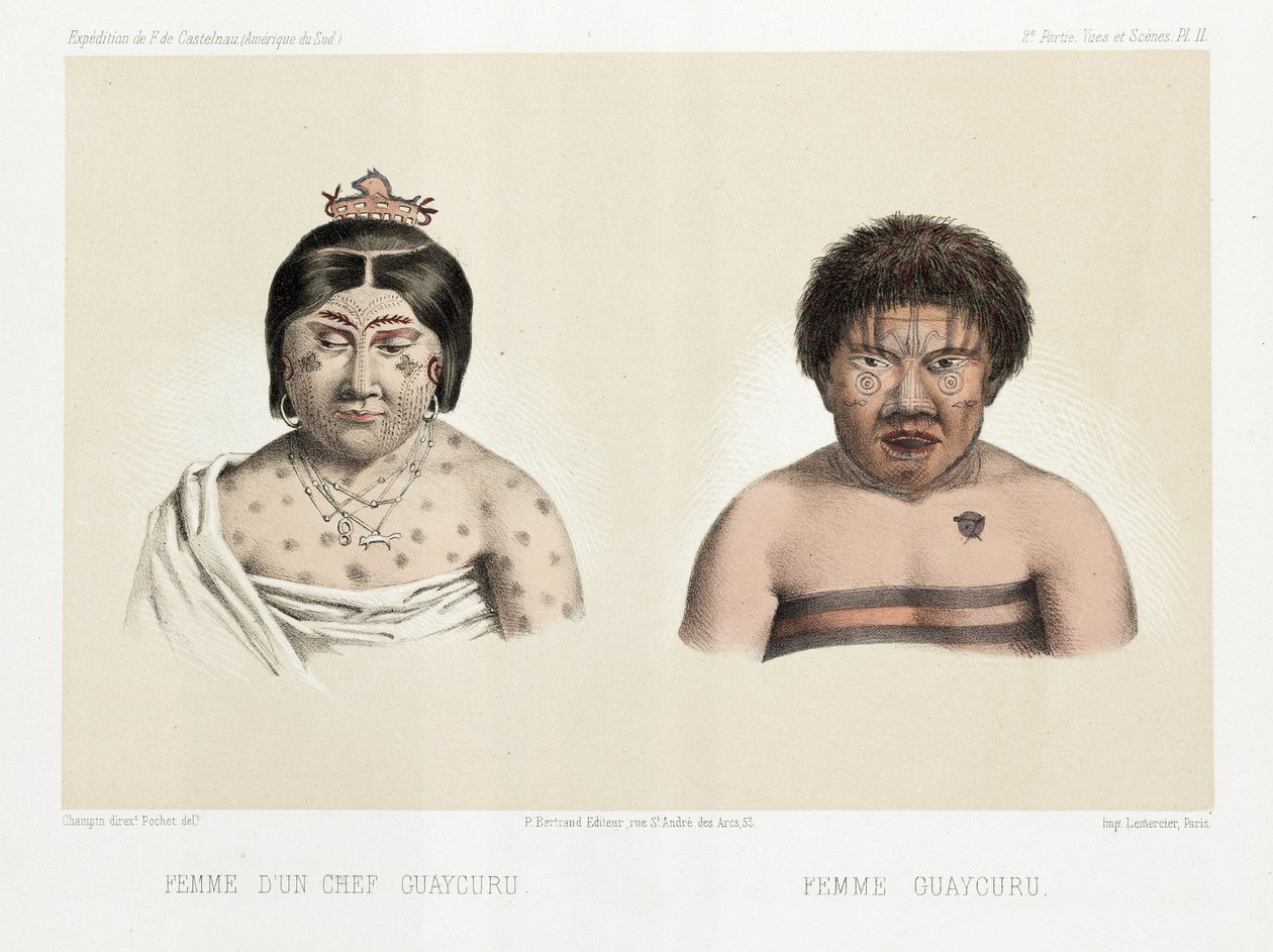 İki Guaycuru kadını, Güney Amerika, 1843-1847 dolayları by Unbekannt