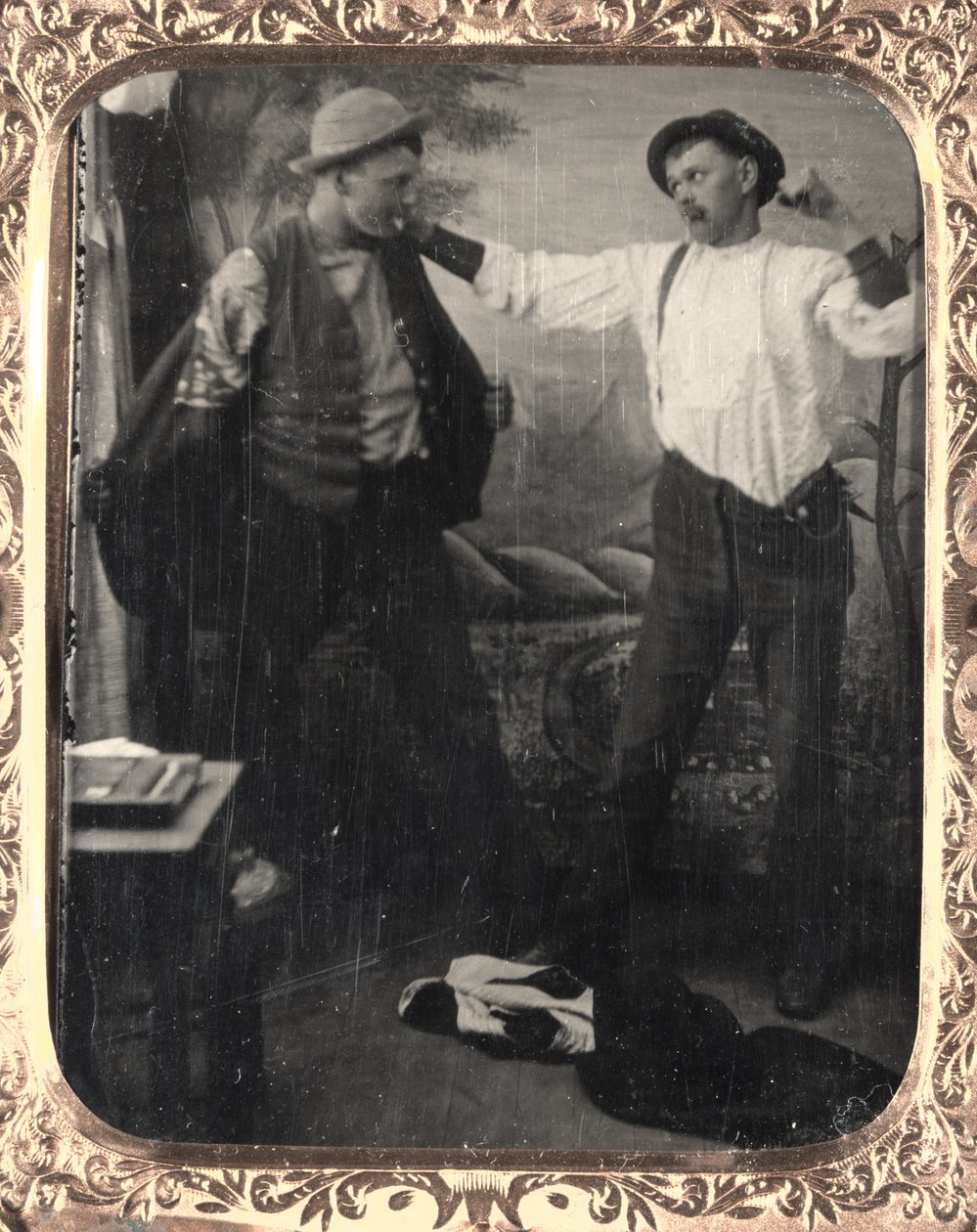 Stüdyoda Kavga Düzenleyen İki Adam, c. 1860. by Unbekannt