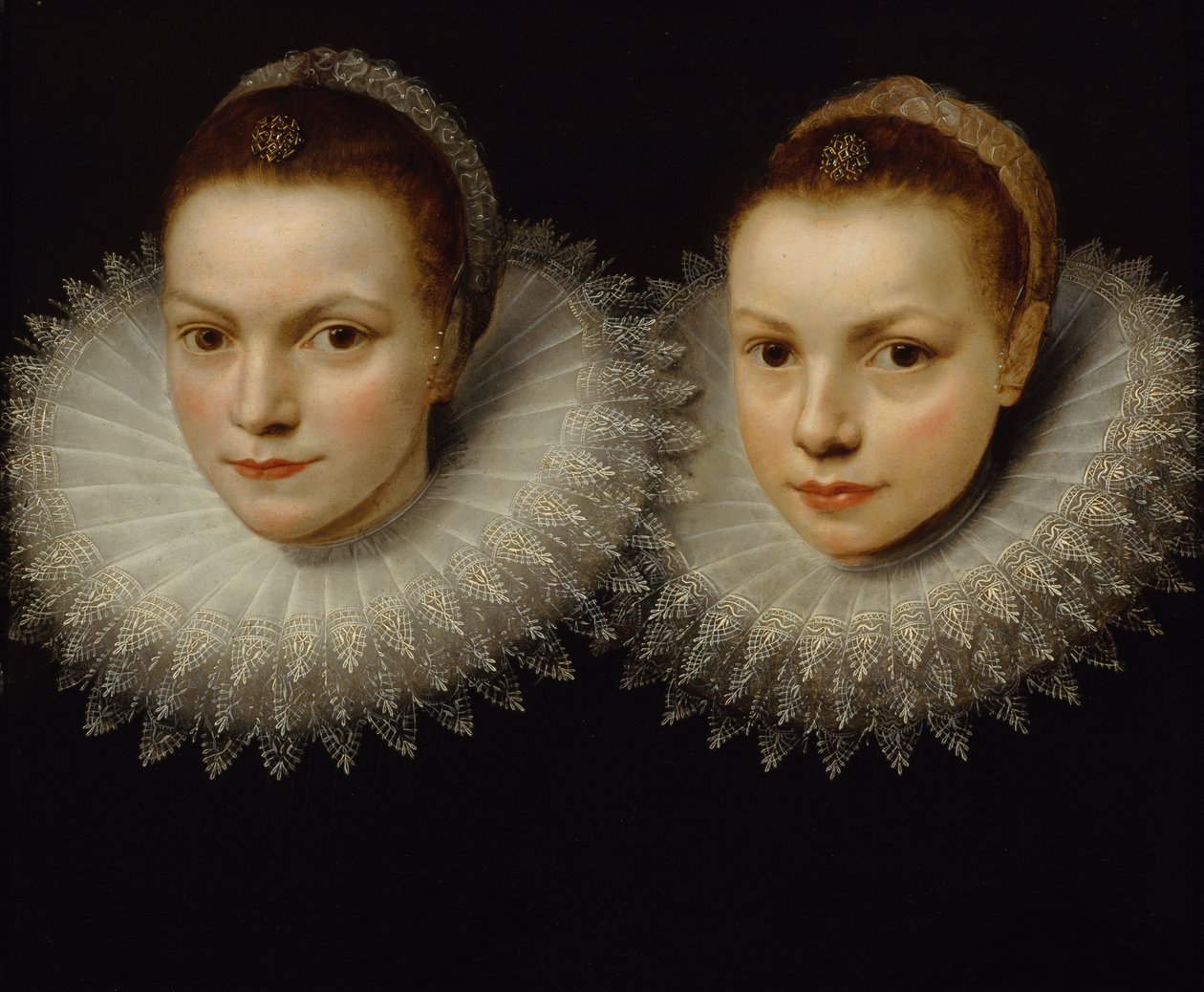 İki kız kardeş, 1610-1615. by Unbekannt