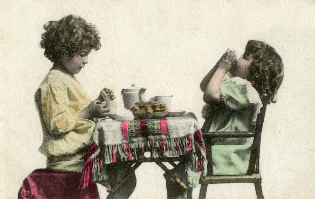19. yüzyılın sonları veya 20. yüzyılın başlarında iki küçük çocuk by Unbekannt
