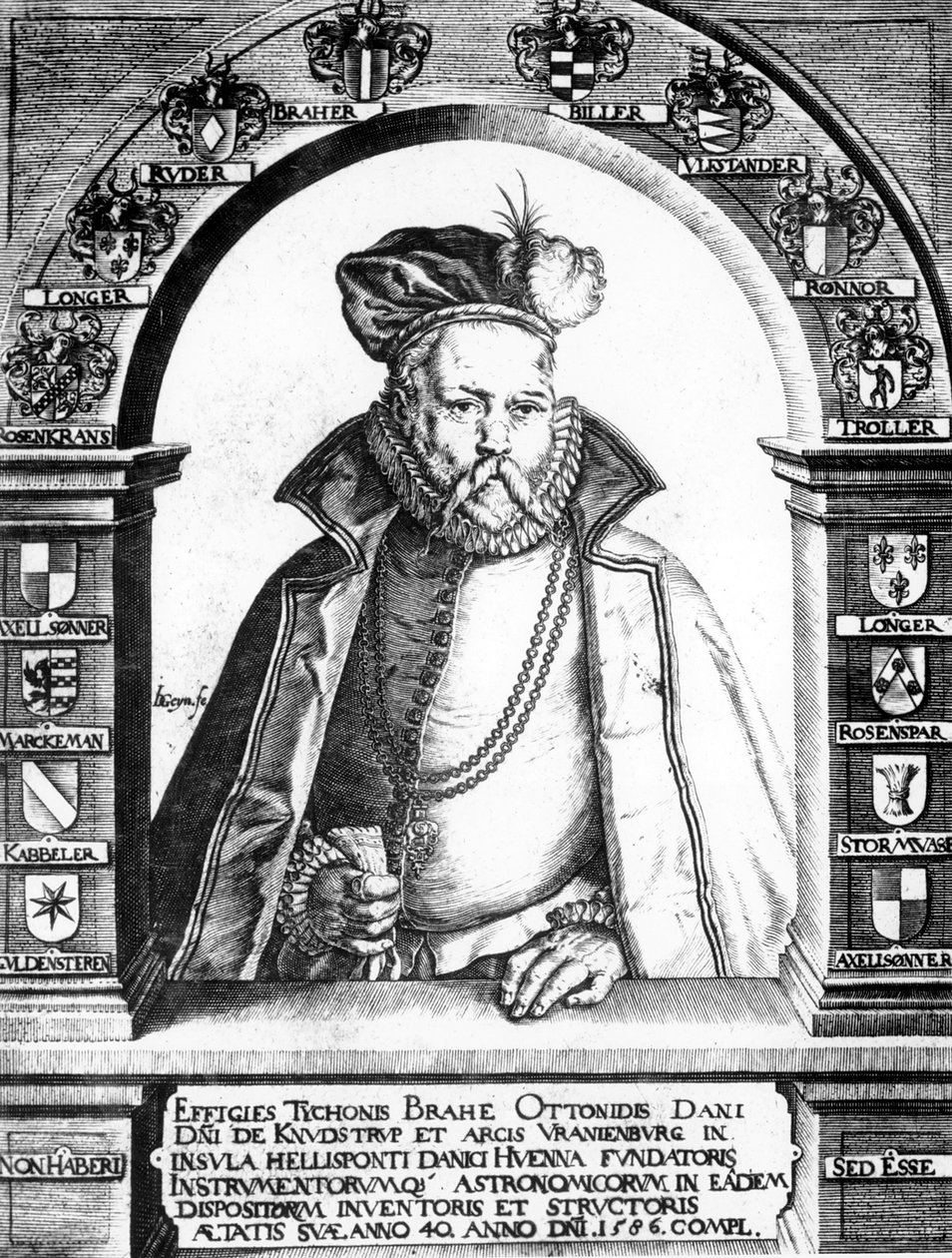 Tycho Brahe, Danimarkalı astronom, c1586 by Unbekannt