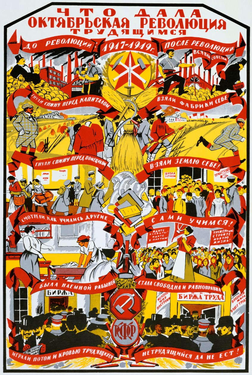 SSCB Afişi, 1919 by Unbekannt