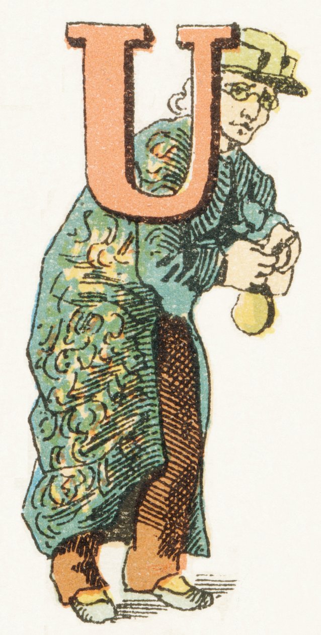 U - Usurier - Childish Alphabet, Editions Gordinne 1920 (gravür) by Unbekannt
