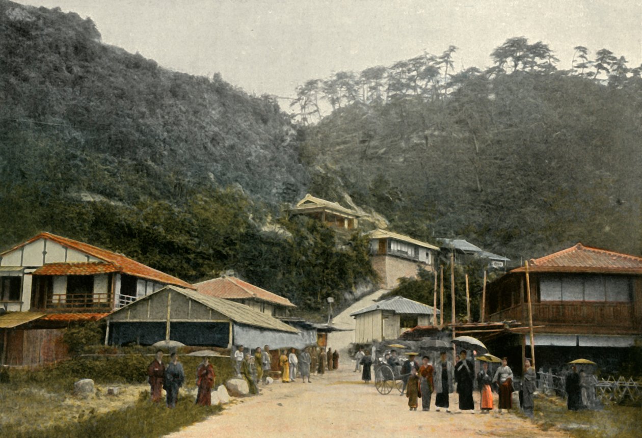 Rue A Nunobiki, P-res de Kobe, A alt d üyesi Nunobiki, Nea r Kobe, 1900. by Unbekannt