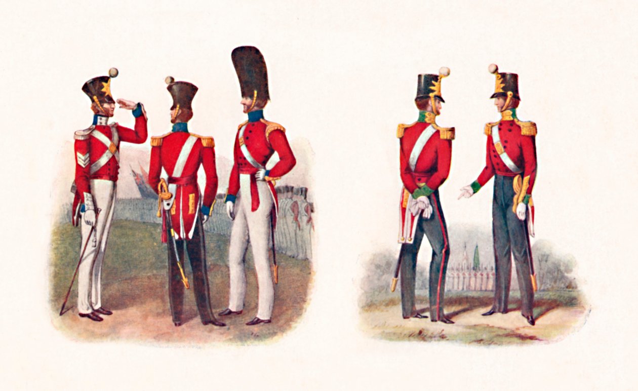 86. Regt., 1842 ve Regt., 1848, 1904 üniformaları by Unbekannt