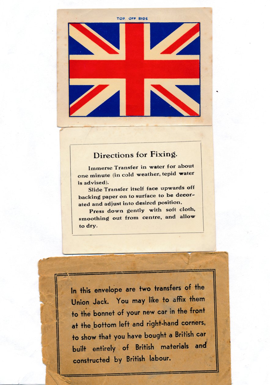 Union Jack araba transferleri, c1960