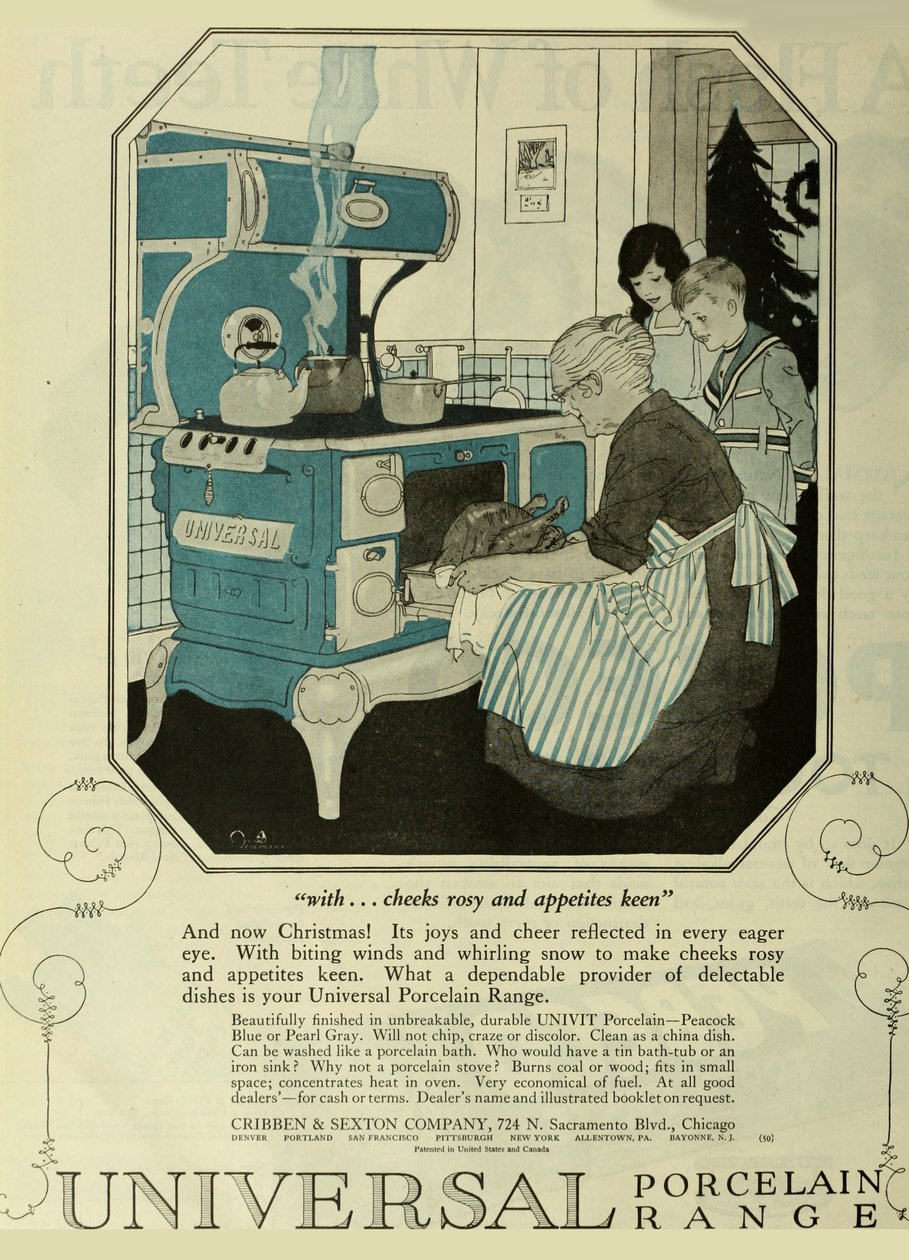 Universal Porselen Serisi, Cumartesi Akşamı Postasından Reklam, 1920-1925 civarı. by Unbekannt