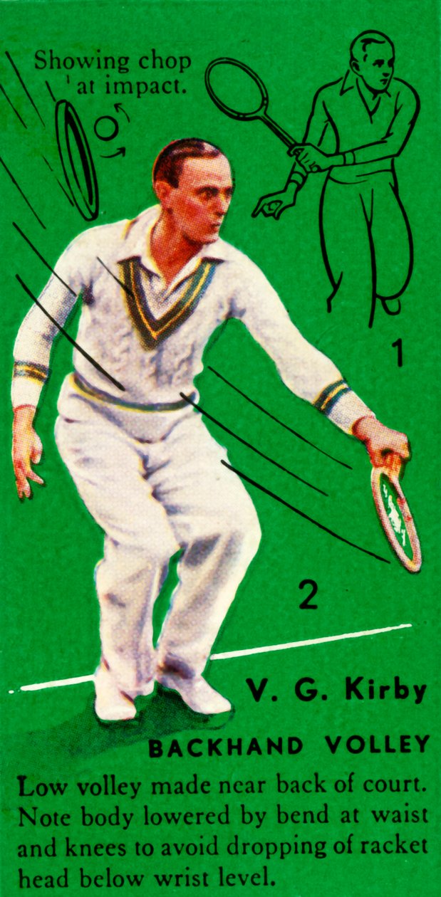 V. G. Kirby - Backhand Volley, c1935. by Unbekannt