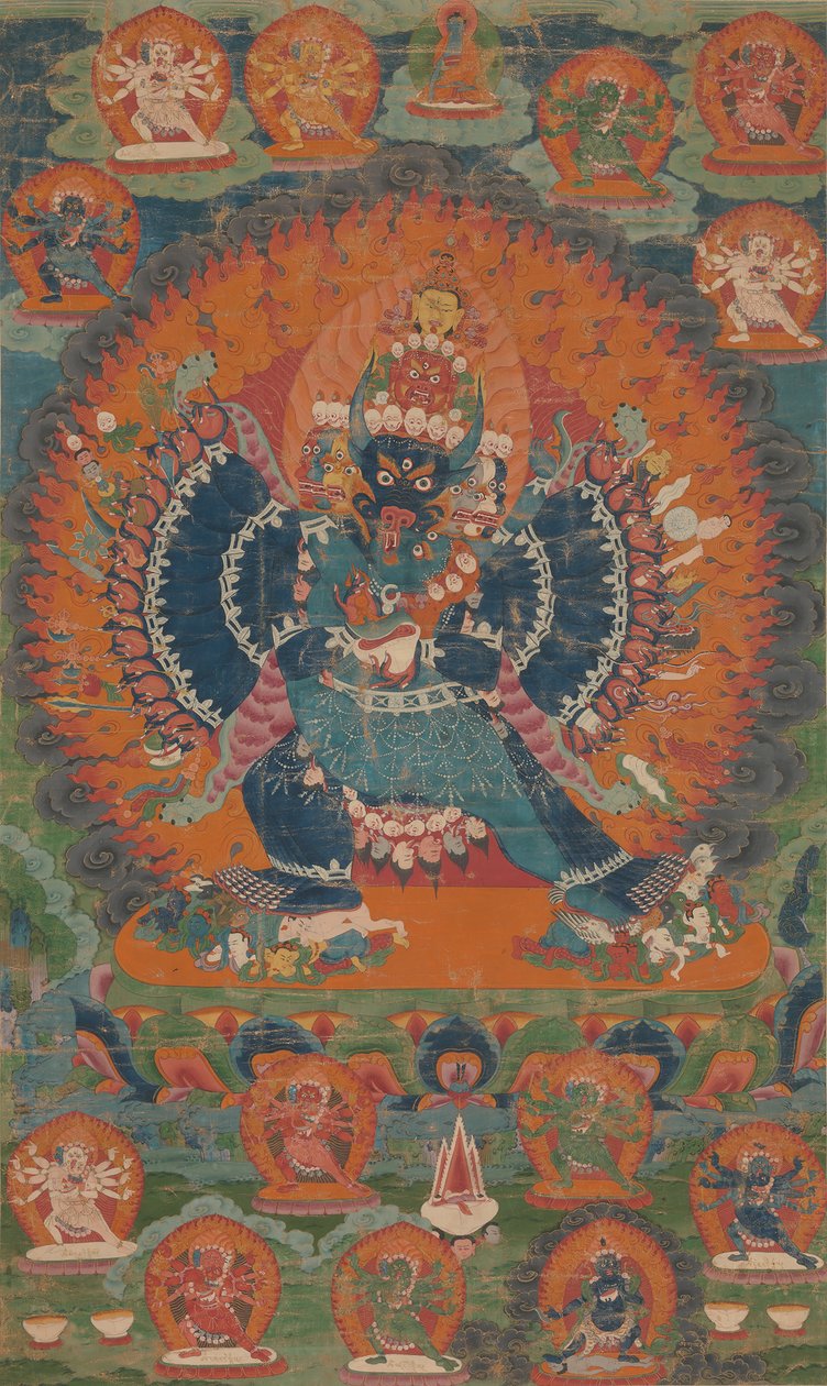 Vajrabhairava, Eşi Vajravetali ile birlikte, 18. yüzyıl. by Unbekannt