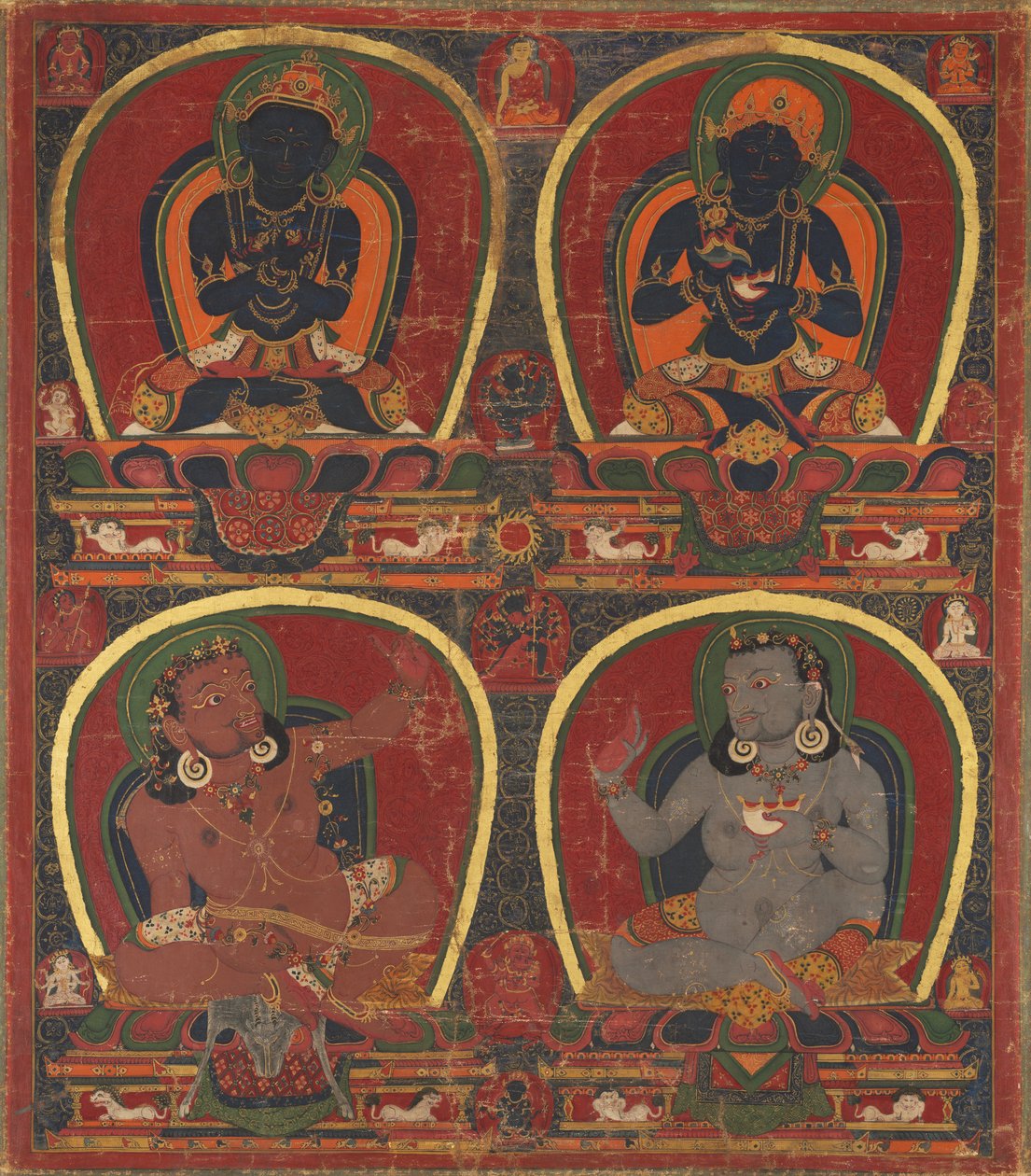 Vajradhara, Bencillik ve Mahasiddhas Virupa ve Kanha, s. 1450. by Unbekannt