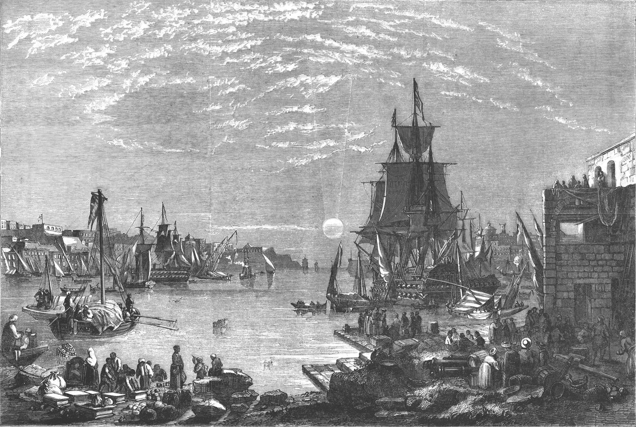 Valetta Limanı, Malta, c1856 by Unbekannt
