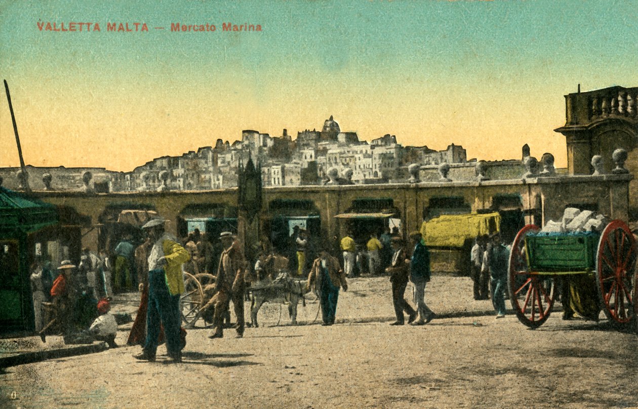 Valletta Malta - Mercato Marina, c1918-c 1939. by Unbekannt