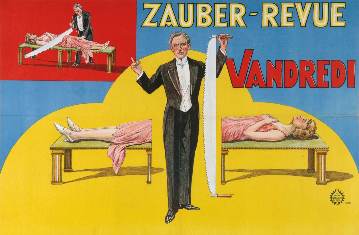 Cuma Sihirli Revü Posteri, 1923 by Unbekannt